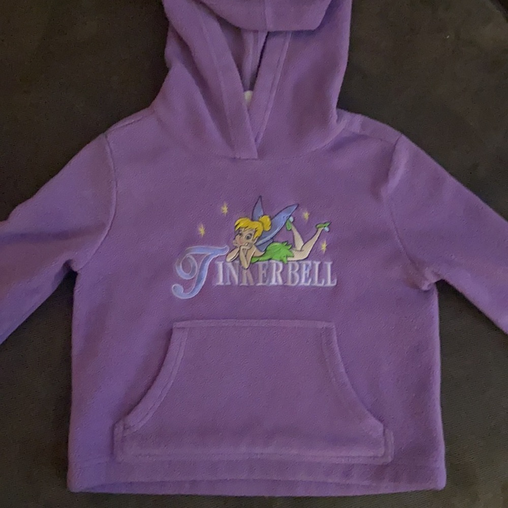 Disney Purple tinkerbell fleece sweatshirt xxs. 4T